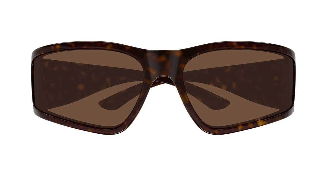 Lunettes de soleil balenciaga bb0457s 003 havana mask unisex taille 74mm - Vue détaillée