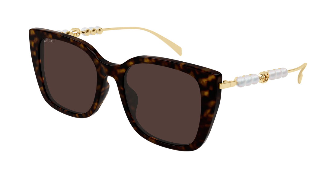 Óculos de sol gucci gg1971sa 003 havana butterfly femenino tamanho 55mm - Vista principal
