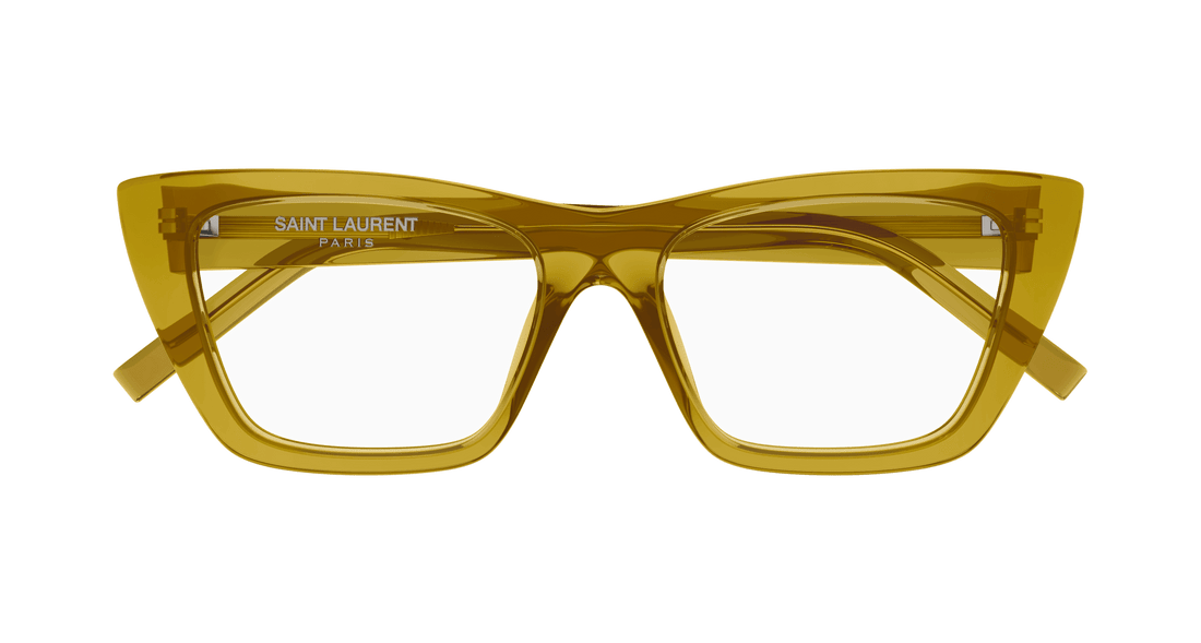 Prescription glasses saint laurent sl 276 mica opt 008 verde cat eye femenino size 53mm - Detailed view