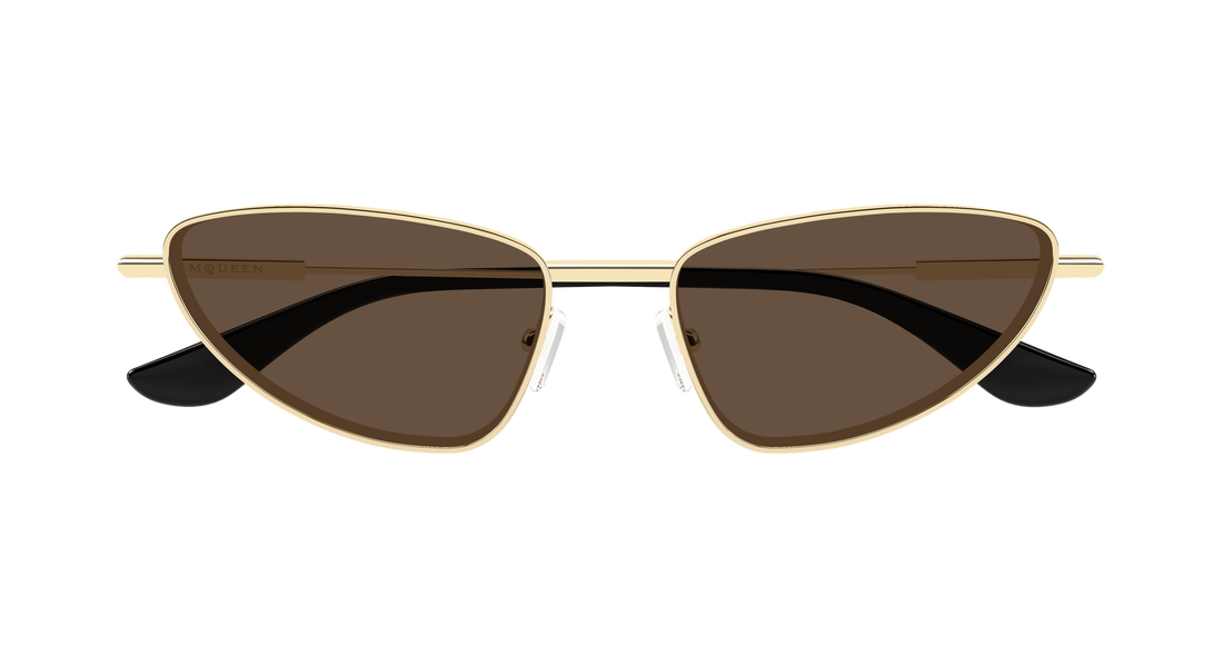 Occhiali da sole alexander mcqueen am0522s 002 dorado cat eye femenino taglia 56mm - Vista dettagliata