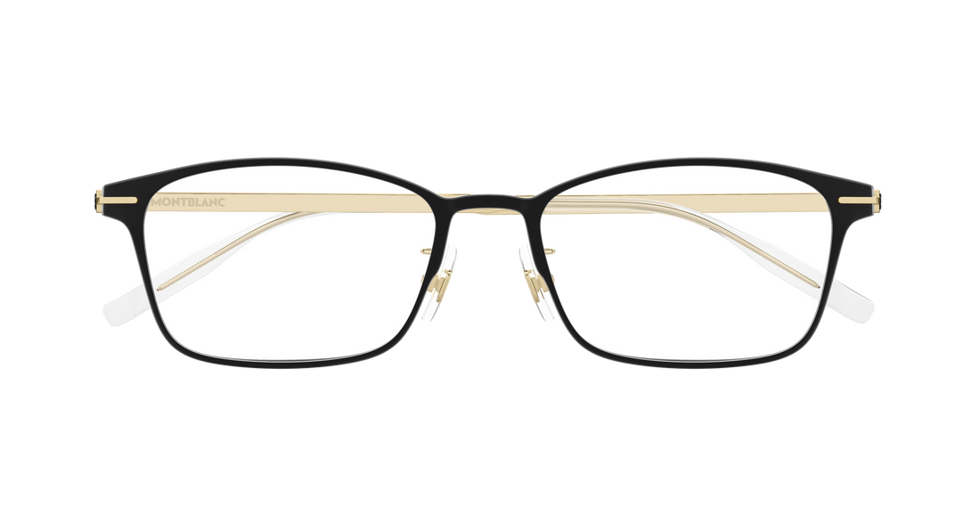 Óculos graduados montblanc mb0449oj 001 negro rectangular / squared masculino tamanho 54mm - Vista de detalhe