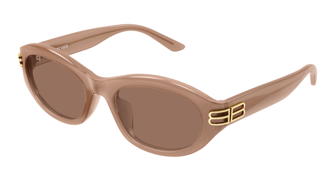 Lunettes de soleil balenciaga bb0434sk 004 marron round/oval/panthos femenino taille 55mm - Vue principale