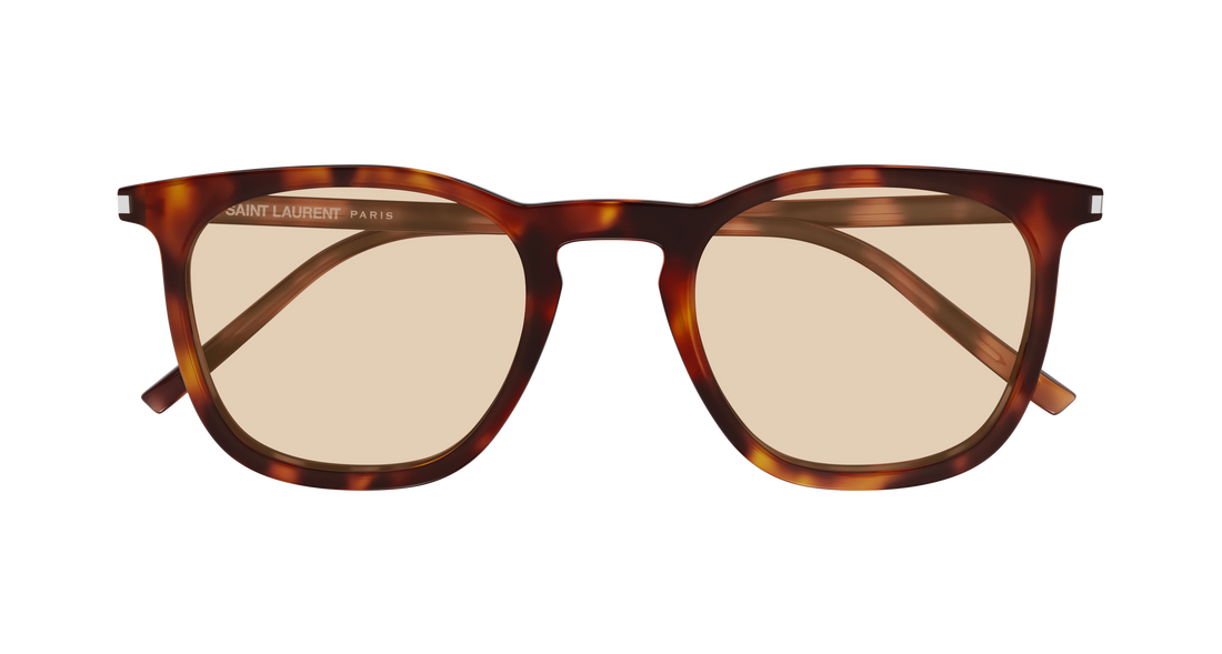 Óculos de sol saint laurent sl 623 009 havana round/oval/panthos masculino tamanho 49mm - Vista de detalhe