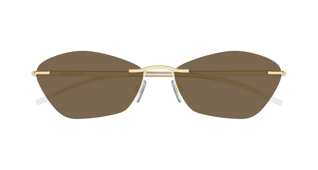 Gafas de sol alexander mcqueen am0525s 002 dorado geometric unisex talla 57mm - Vista de detalle