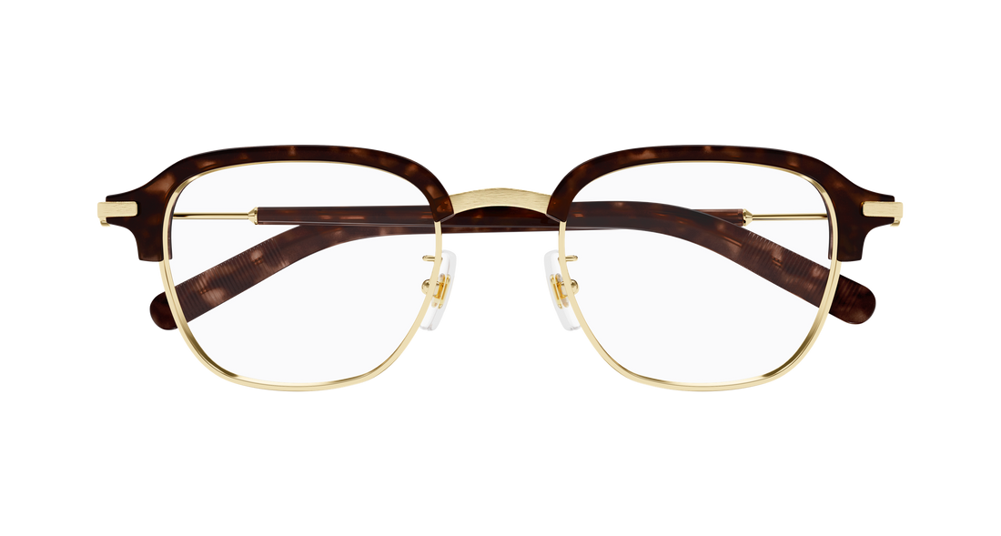 Occhiali da vista montblanc mb0390o 003 dorado square masculino taglia 50mm - Vista dettagliata