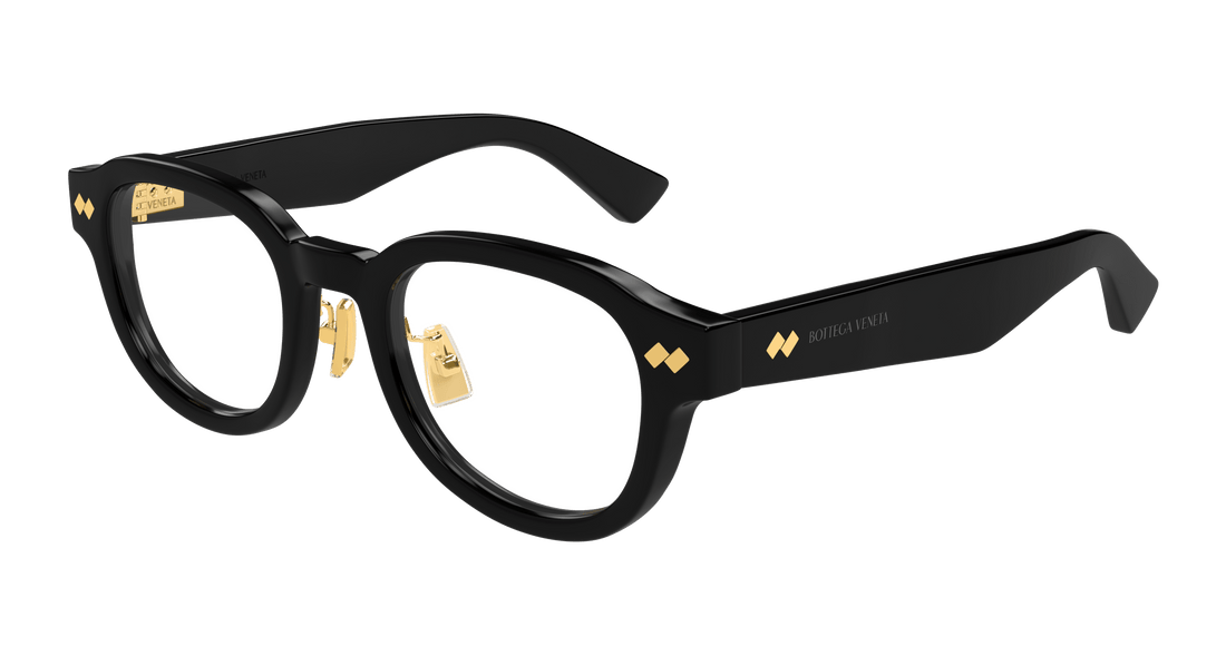 Óculos graduados bottega veneta bv1355oj 005 negro round unisex tamanho 51mm - Vista principal