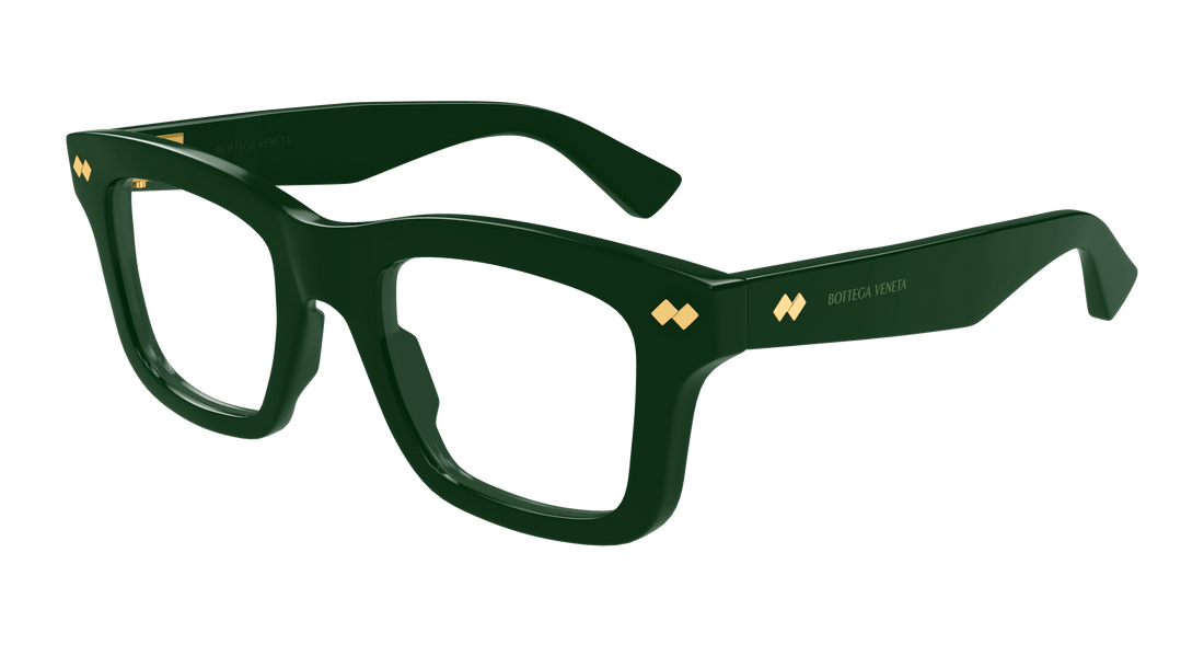 Occhiali da vista bottega veneta bv1353o 008 verde square femenino taglia 51mm - Vista principale