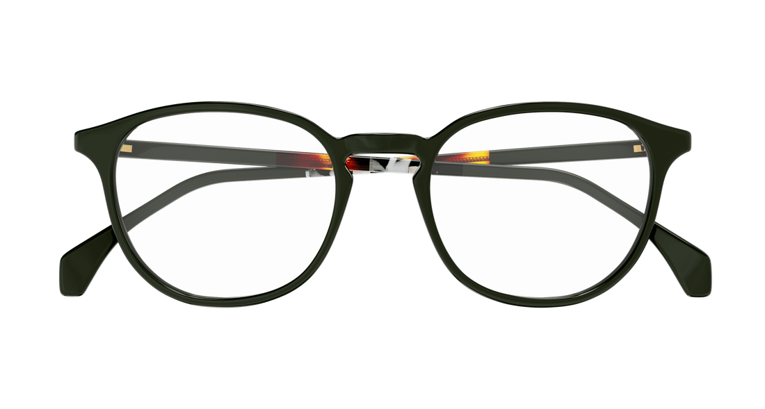 Occhiali da vista gucci gg0551o 023 verde round masculino taglia 50mm - Vista dettagliata