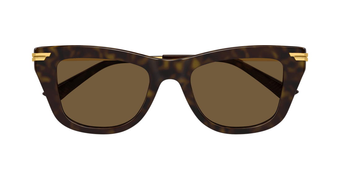 Óculos de sol bottega veneta bv1369s 002 havana square femenino tamanho 50mm - Vista de detalhe
