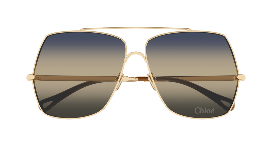 Óculos de sol chloé ch0278s 006 dorado square femenino tamanho 62mm - Vista de detalhe
