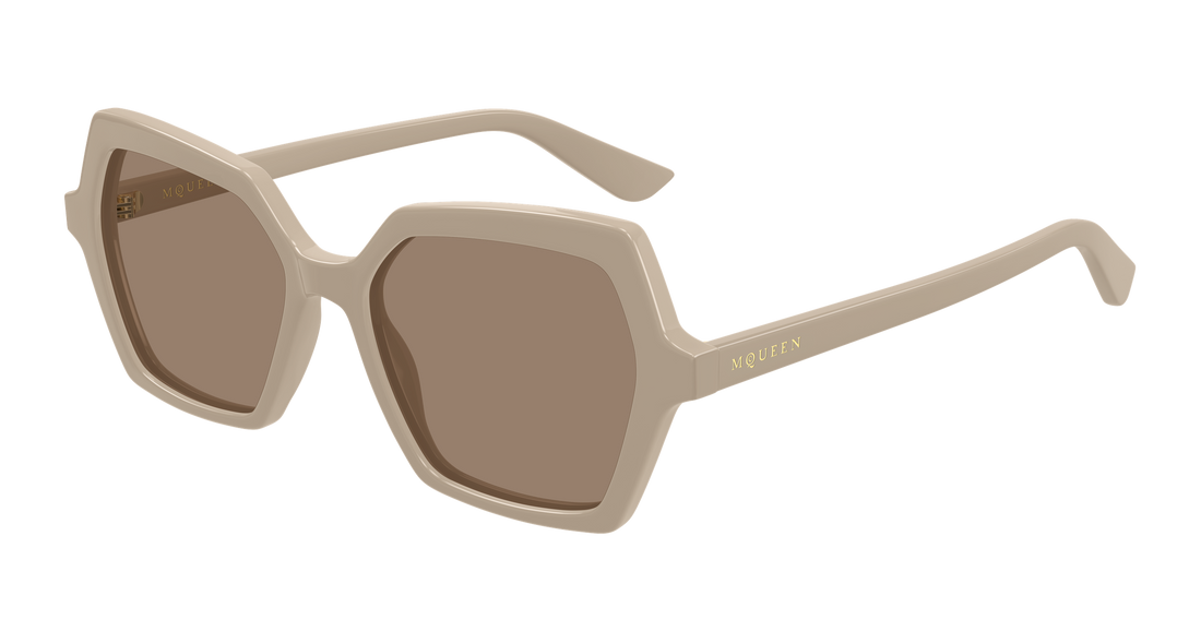 Occhiali da sole alexander mcqueen am0537s 003 beige geometric femenino taglia 54mm - Vista principale