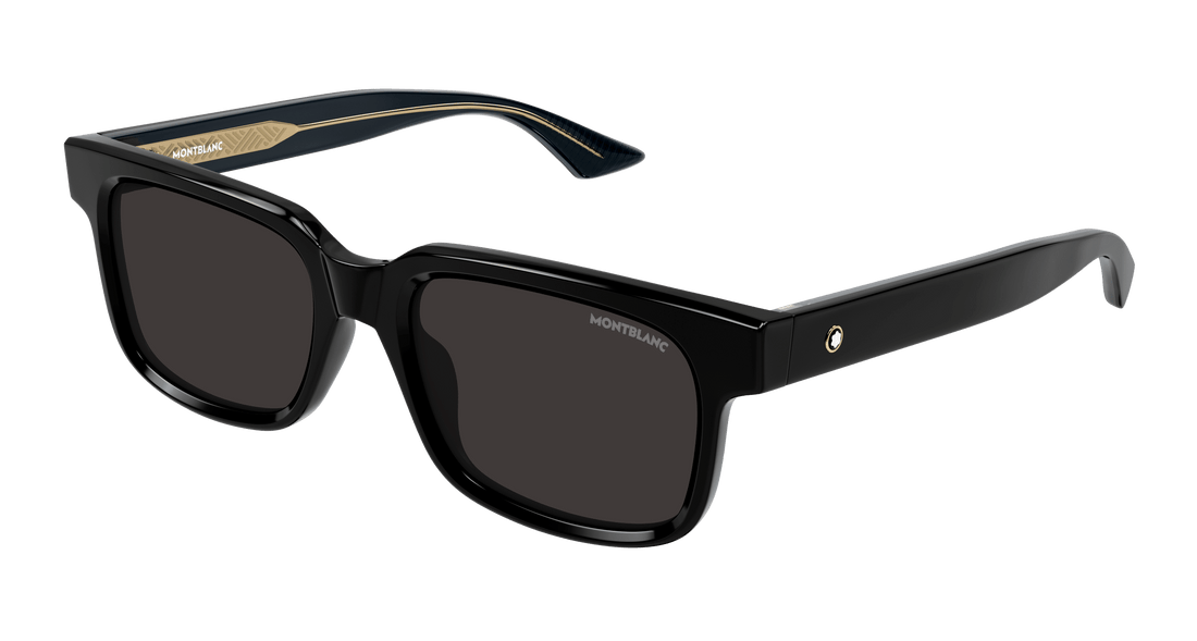 Lunettes de soleil montblanc mb0383s 001 negro square masculino taille 54mm - Vue principale