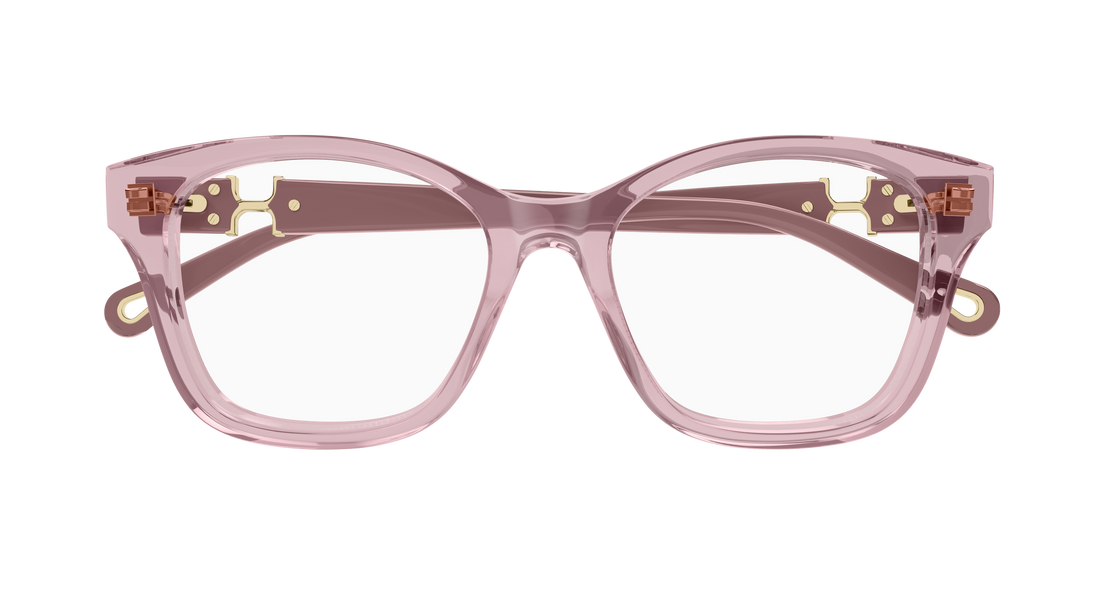 Briller chloé ch0334o 008 rosa cat eye femenino størrelse 52mm - Detaljeret visning