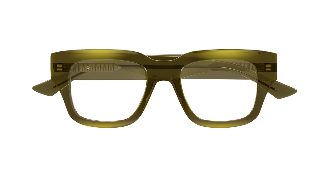 Occhiali da vista bottega veneta bv1361o 009 verde rectangular / squared masculino taglia 50mm - Vista dettagliata