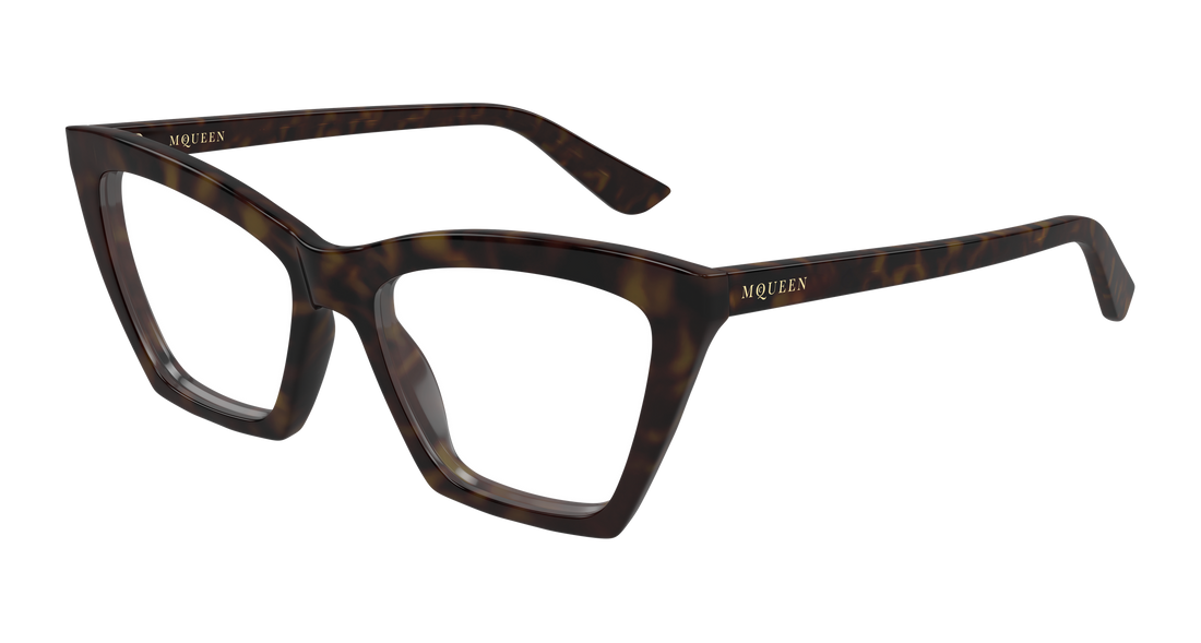 Brillen alexander mcqueen am0536o 002 havana cat eye femenino größe 54mm - Hauptansicht