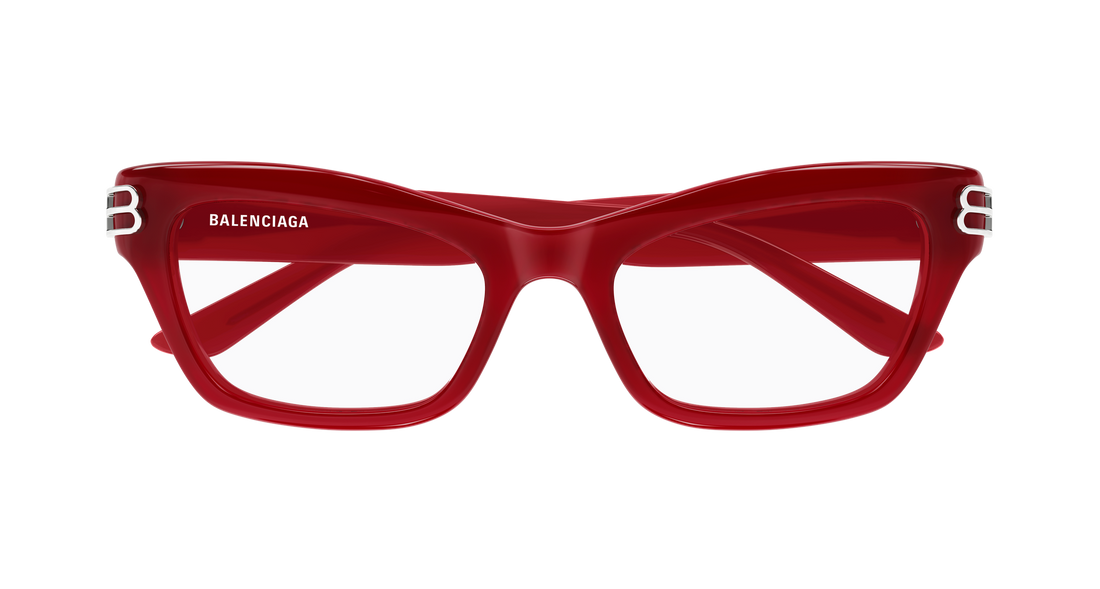 Gafas graduadas balenciaga bb0435o 005 rojo cat eye femenino talla 54mm - Vista de detalle