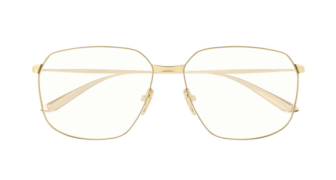 Gafas graduadas balenciaga bb0414o 004 dorado square femenino talla 61mm - Vista de detalle