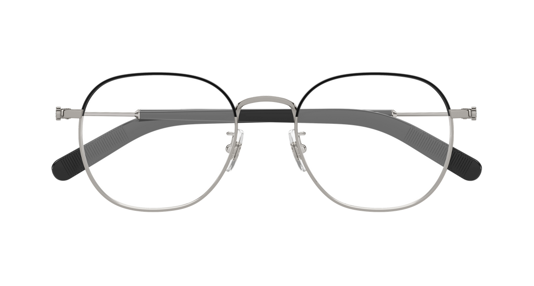 Dioptrijske naočale montblanc mb0425oa 004 plateado rectangular / squared masculino veličina 52mm - Detaljni prikaz