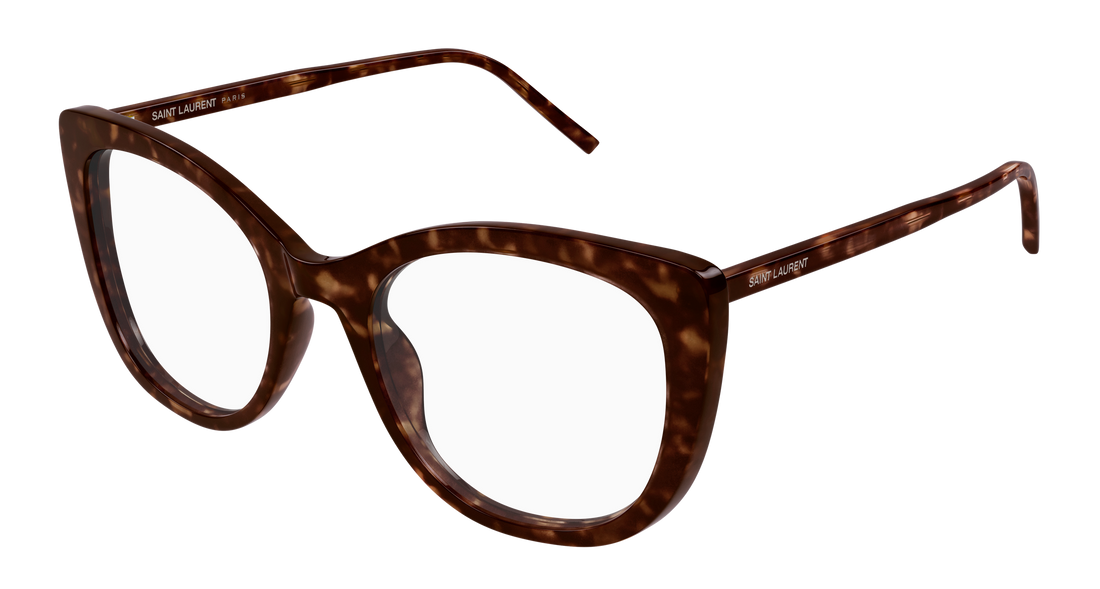 Brillen saint laurent sl 778 002 havana cat eye femenino größe 55mm - Hauptansicht
