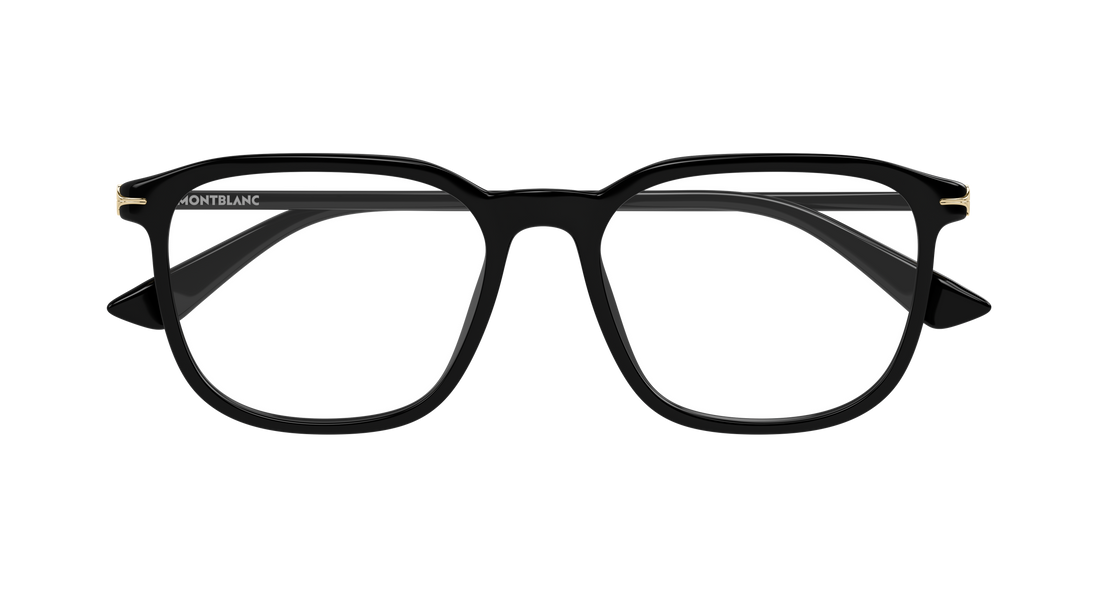 Occhiali da vista montblanc mb0438o 001 negro rectangular / squared masculino taglia 53mm - Vista dettagliata