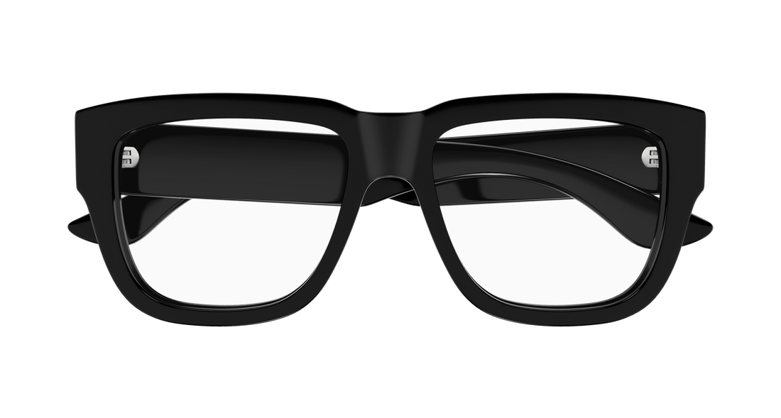 Brillen alexander mcqueen am0510o 001 negro square unisex größe 55mm - Detailansicht