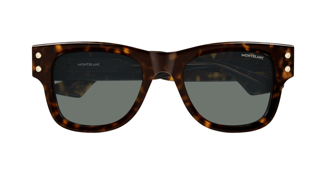 Gafas de sol montblanc mb0381s 002 havana square masculino talla 54mm - Vista de detalle