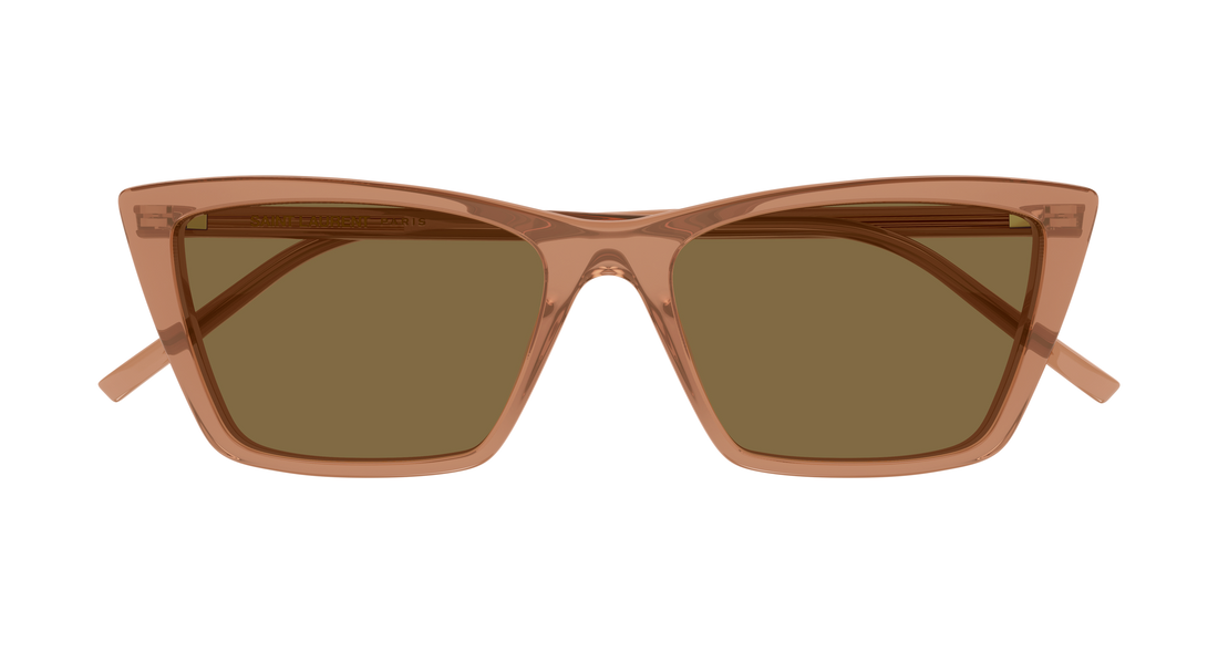 Óculos de sol saint laurent sl 737 mica thin 009 marron rectangular / squared femenino tamanho 54mm - Vista de detalhe