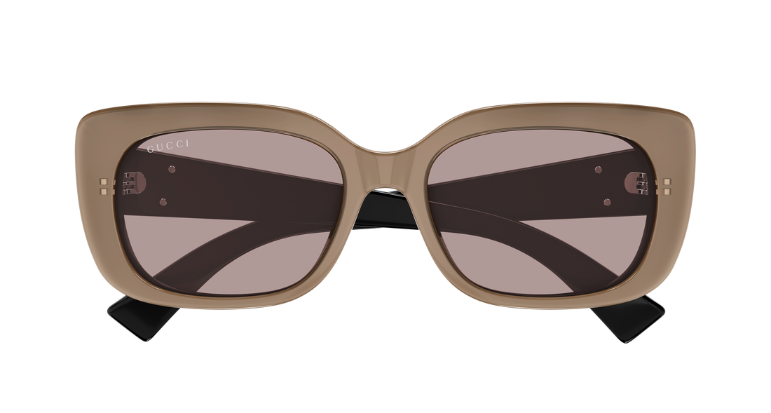 Óculos de sol gucci gg1979sk 004 marron rectangular / squared femenino tamanho 55mm - Vista de detalhe