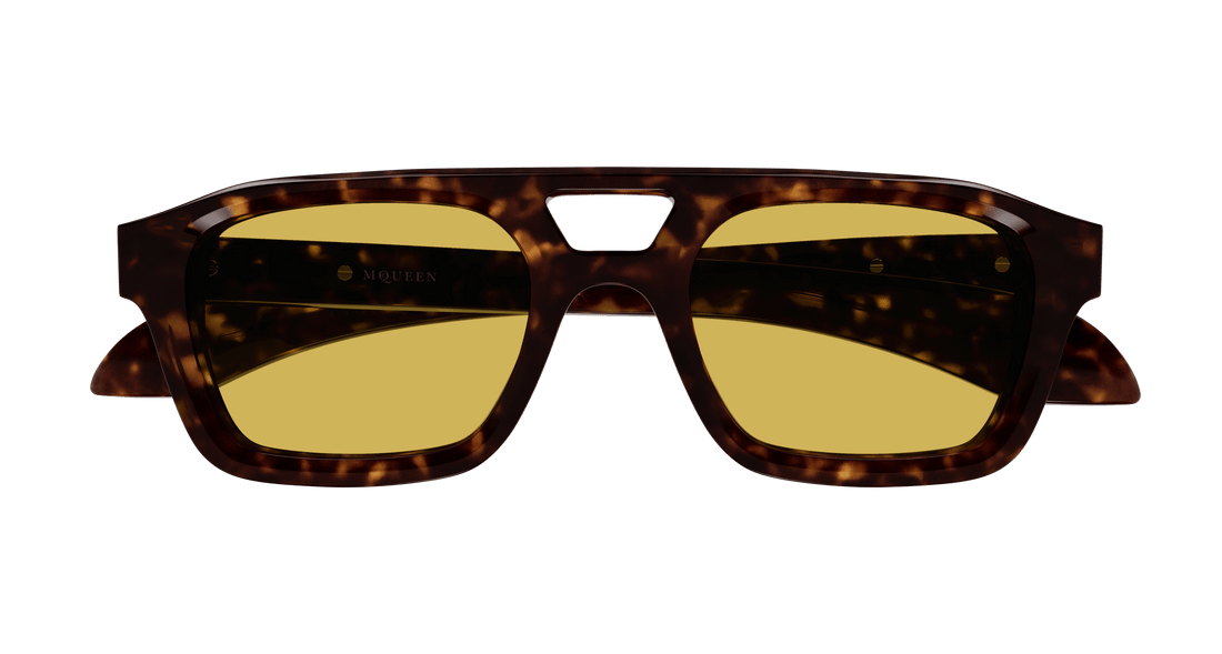 Sonnenbrillen alexander mcqueen am0505s 002 havana pilot masculino größe 52mm - Detailansicht