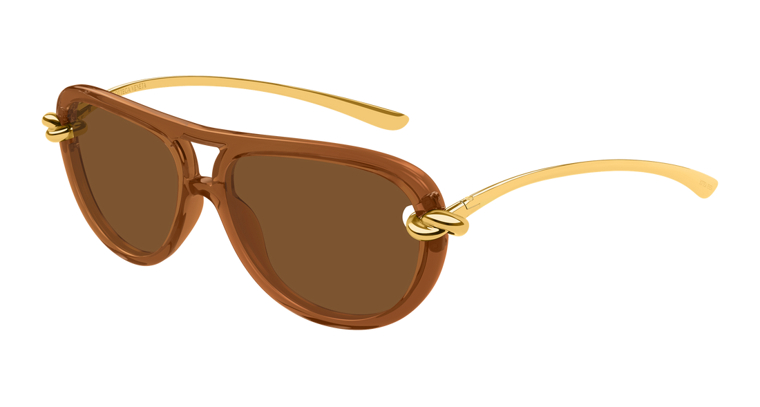 Sunglasses bottega veneta bv1418s 004 marron pilot/navigator femenino size 58mm - Main view