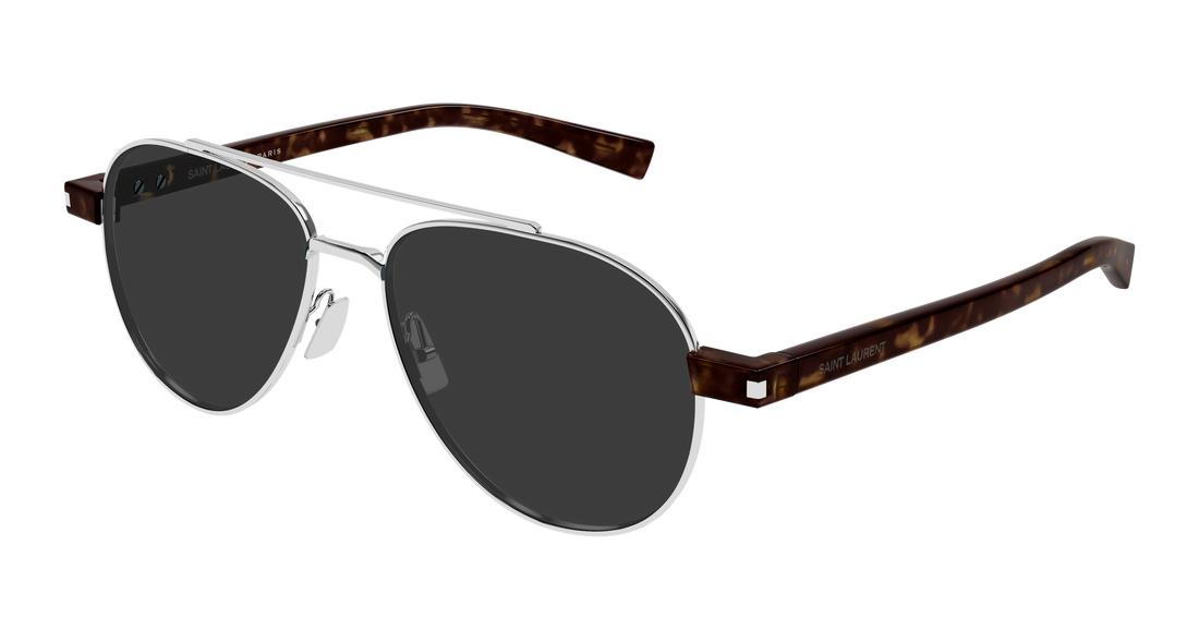 Óculos de sol saint laurent sl 843 002 plateado round/oval/panthos masculino tamanho 54mm - Vista principal