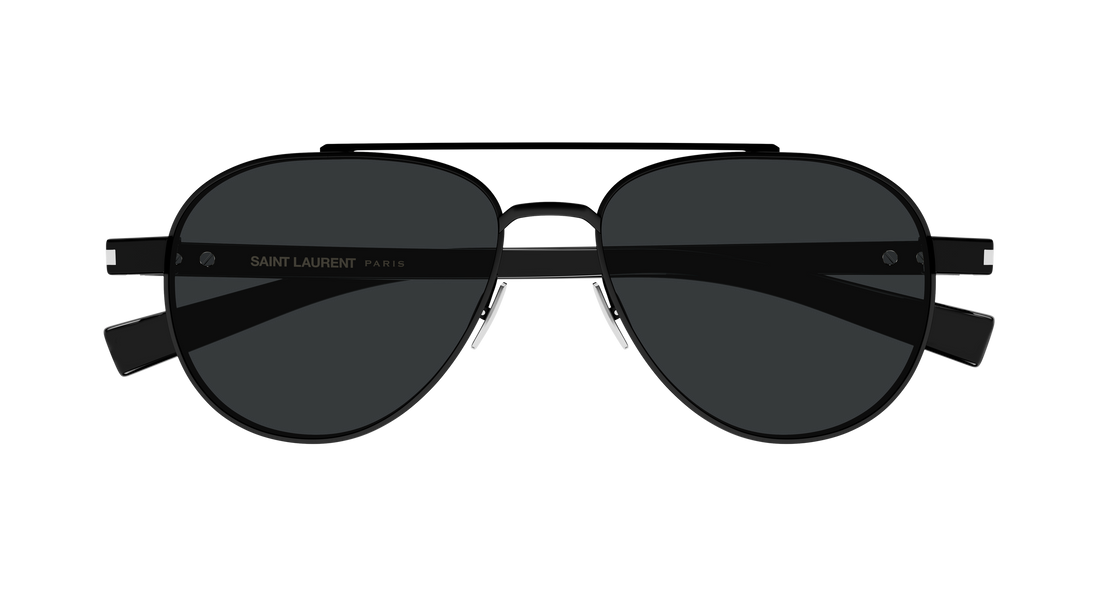 Óculos de sol saint laurent sl 843 001 negro round/oval/panthos masculino tamanho 54mm - Vista de detalhe