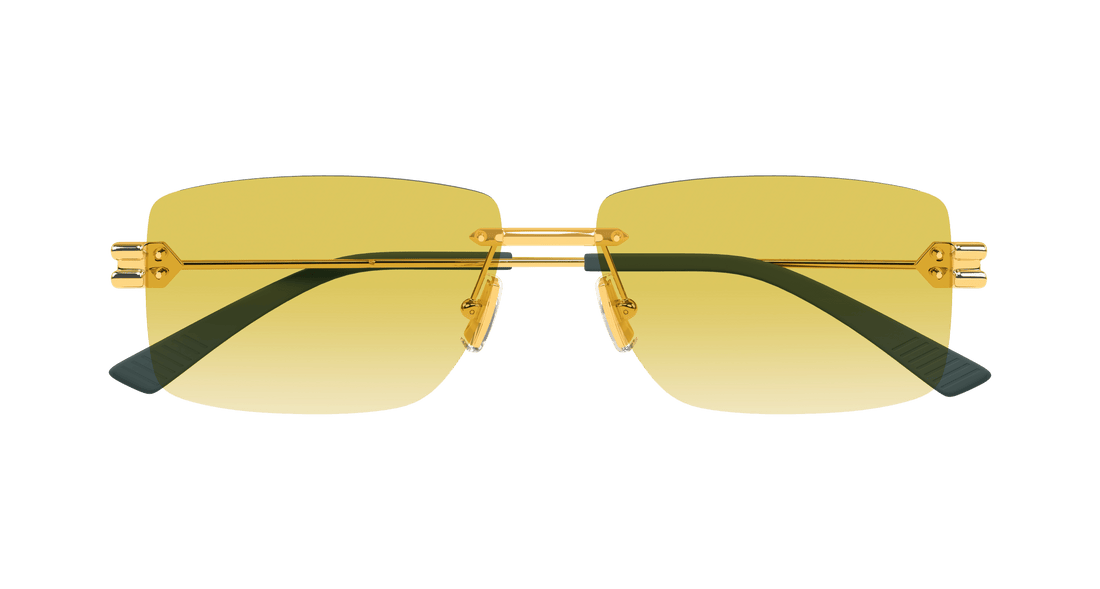 Óculos de sol bottega veneta bv1126s 006 dorado square masculino tamanho 58mm - Vista de detalhe