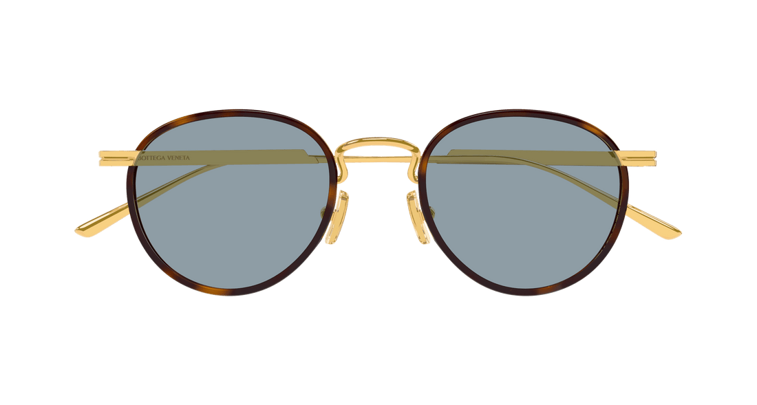 Óculos de sol bottega veneta bv1389s 002 dorado round masculino tamanho 48mm - Vista de detalhe