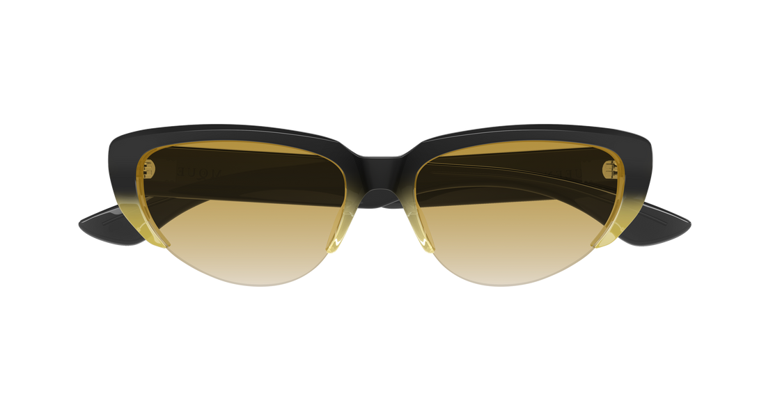 Occhiali da sole alexander mcqueen am0533s 003 amarillo cat eye femenino taglia 57mm - Vista dettagliata