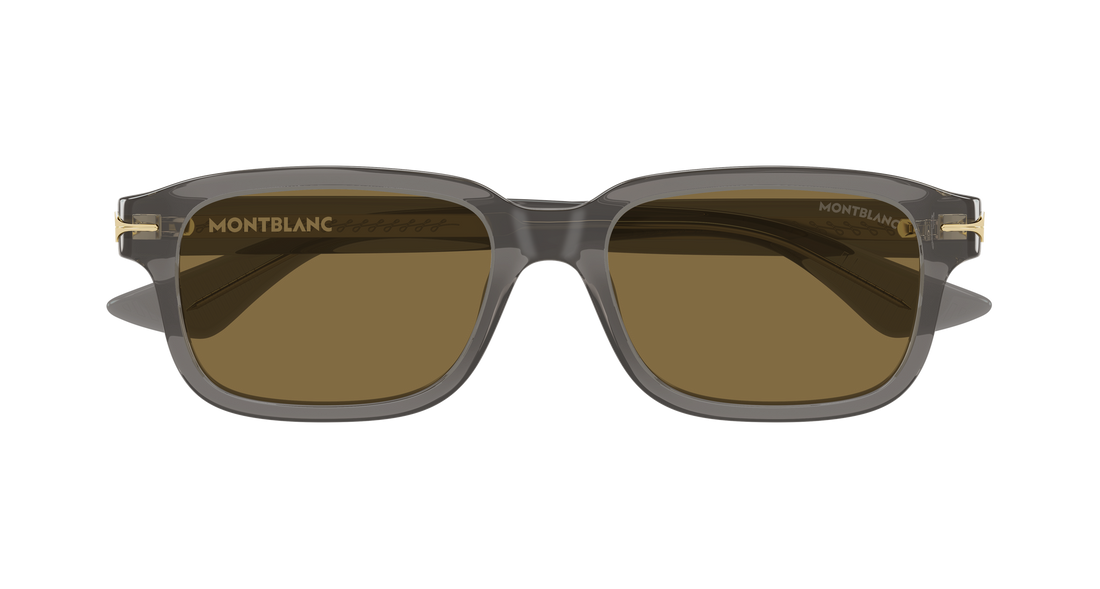 Sonnenbrillen montblanc mb0436s 003 gris rectangular / squared masculino größe 54mm - Detailansicht