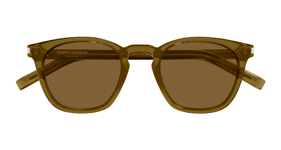 Sonnenbrillen saint laurent sl 28 052 marron square unisex größe 49mm - Detailansicht