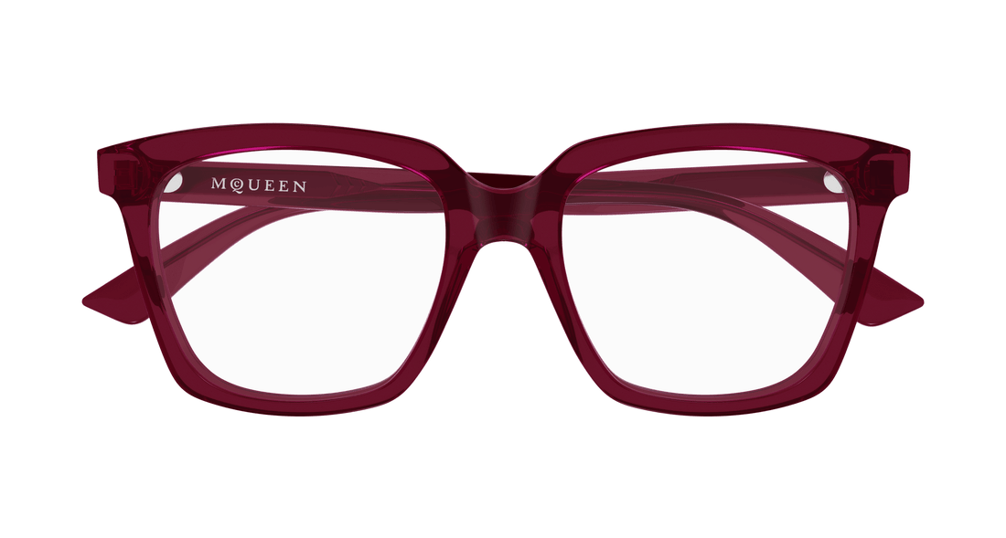 Brillen alexander mcqueen am0513o 003 burdeos cat eye femenino größe 53mm - Detailansicht