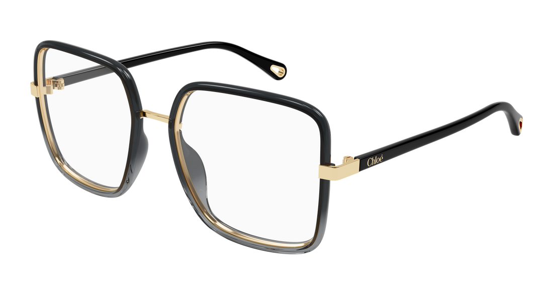 Óculos graduados chloé ch0338o 001 negro rectangular / squared femenino tamanho 55mm - Vista principal