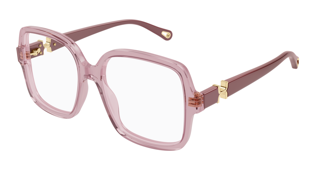 Briller chloé ch0335o 003 rosa rectangular / squared femenino størrelse 54mm - Hovedvisning