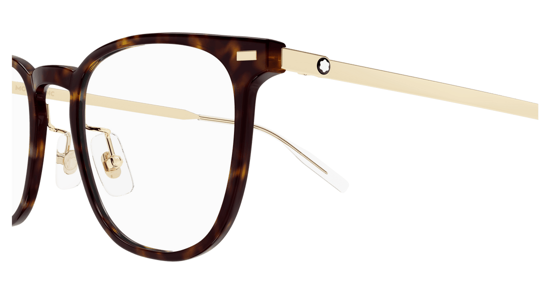 Brillen montblanc mb0393on 003 havana square masculino größe 51mm - Detailansicht