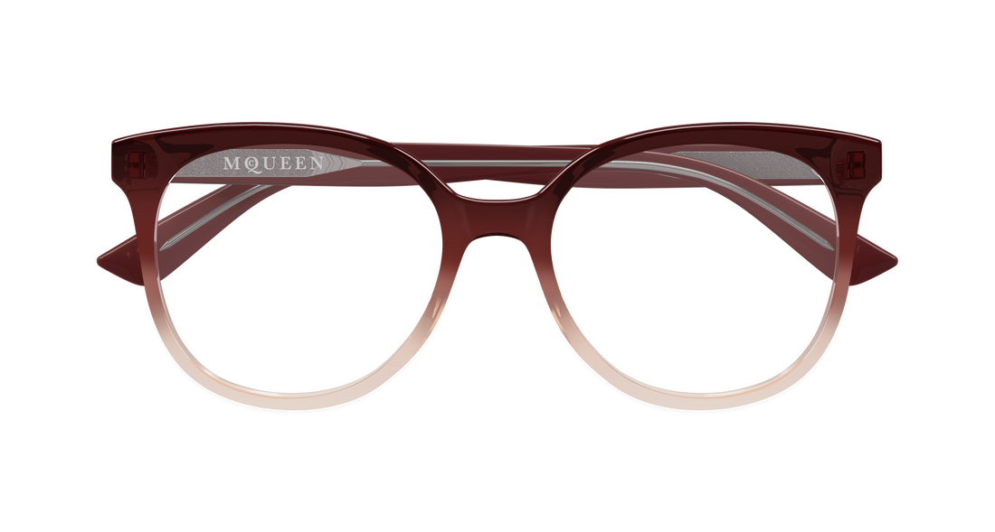Brillen alexander mcqueen am0540o 006 rojo cat eye femenino größe 54mm - Detailansicht