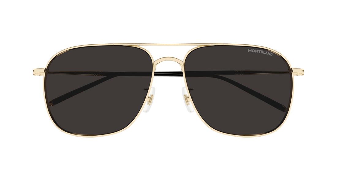 Sunglasses montblanc mb0417sa 001 dorado pilot masculino size 60mm - Detailed view