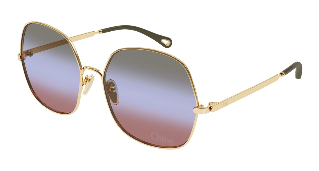 Sonnenbrillen chloé ch0282s 004 dorado square femenino größe 60mm - Hauptansicht