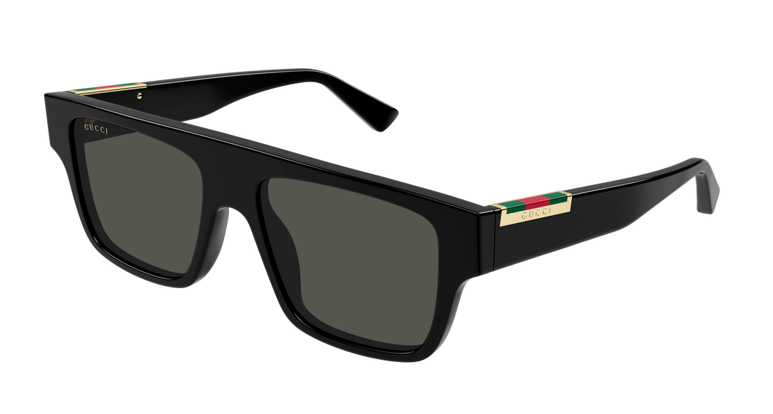 Óculos de sol gucci gg1960s 002 negro rectangular / squared masculino tamanho 53mm - Vista principal