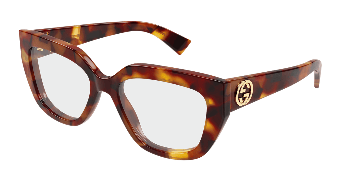 Óculos graduados gucci gg1847o 002 havana cat eye femenino tamanho 53mm - Vista principal