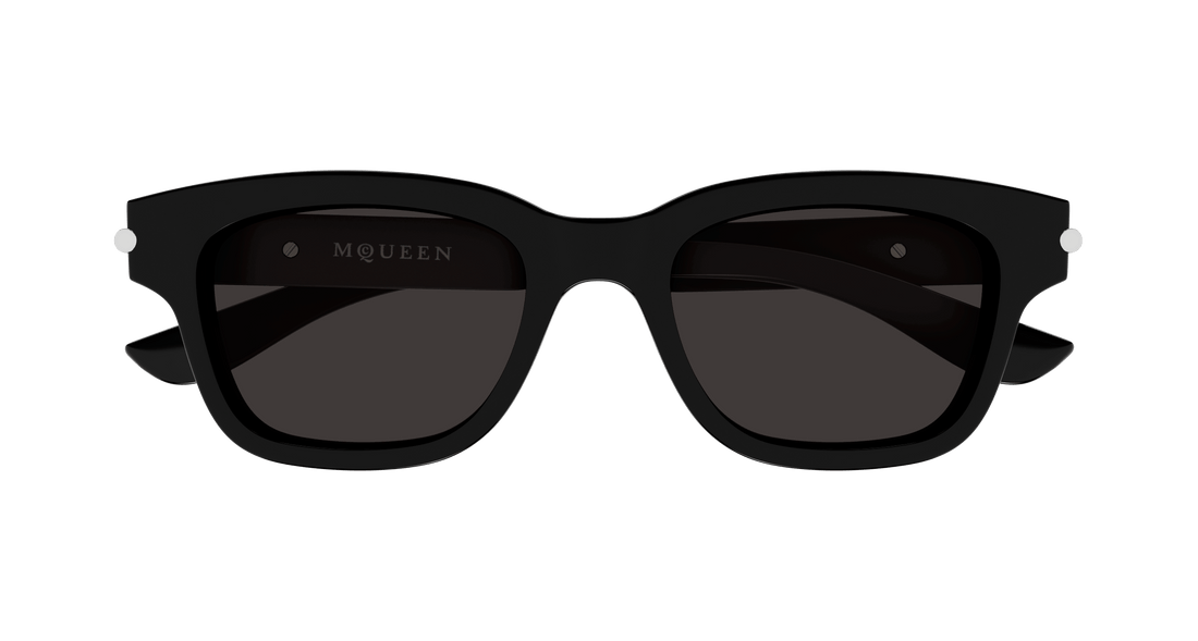 Óculos de sol alexander mcqueen am0497s 001 negro square unisex tamanho 51mm - Vista de detalhe