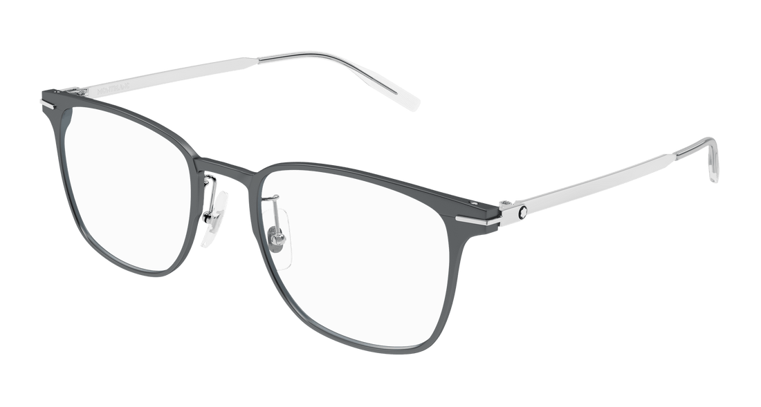 Óculos graduados montblanc mb0397on 005 gris square masculino tamanho 52mm - Vista principal