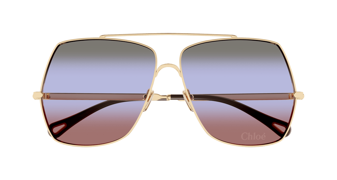 Sunglasses chloé ch0278s 007 dorado square femenino size 62mm - Detailed view