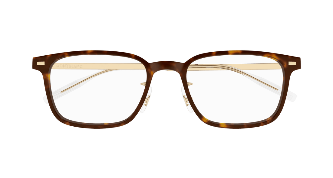 Occhiali da vista montblanc mb0394on 003 havana square masculino taglia 54mm - Vista dettagliata